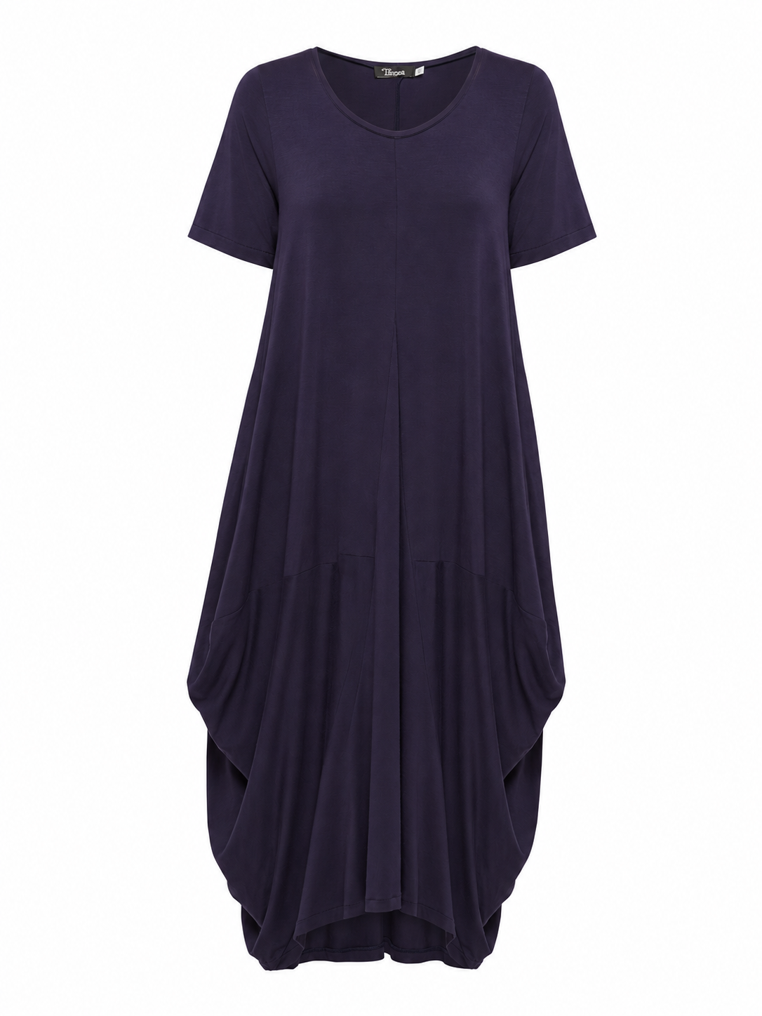 Lani short sleeve tulip dress in Berry Blue — product-only view