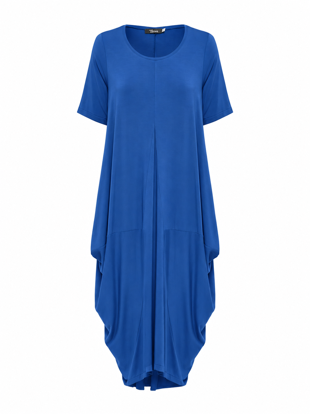 Lani short sleeve tulip dress in Ocean Blue — product-only view