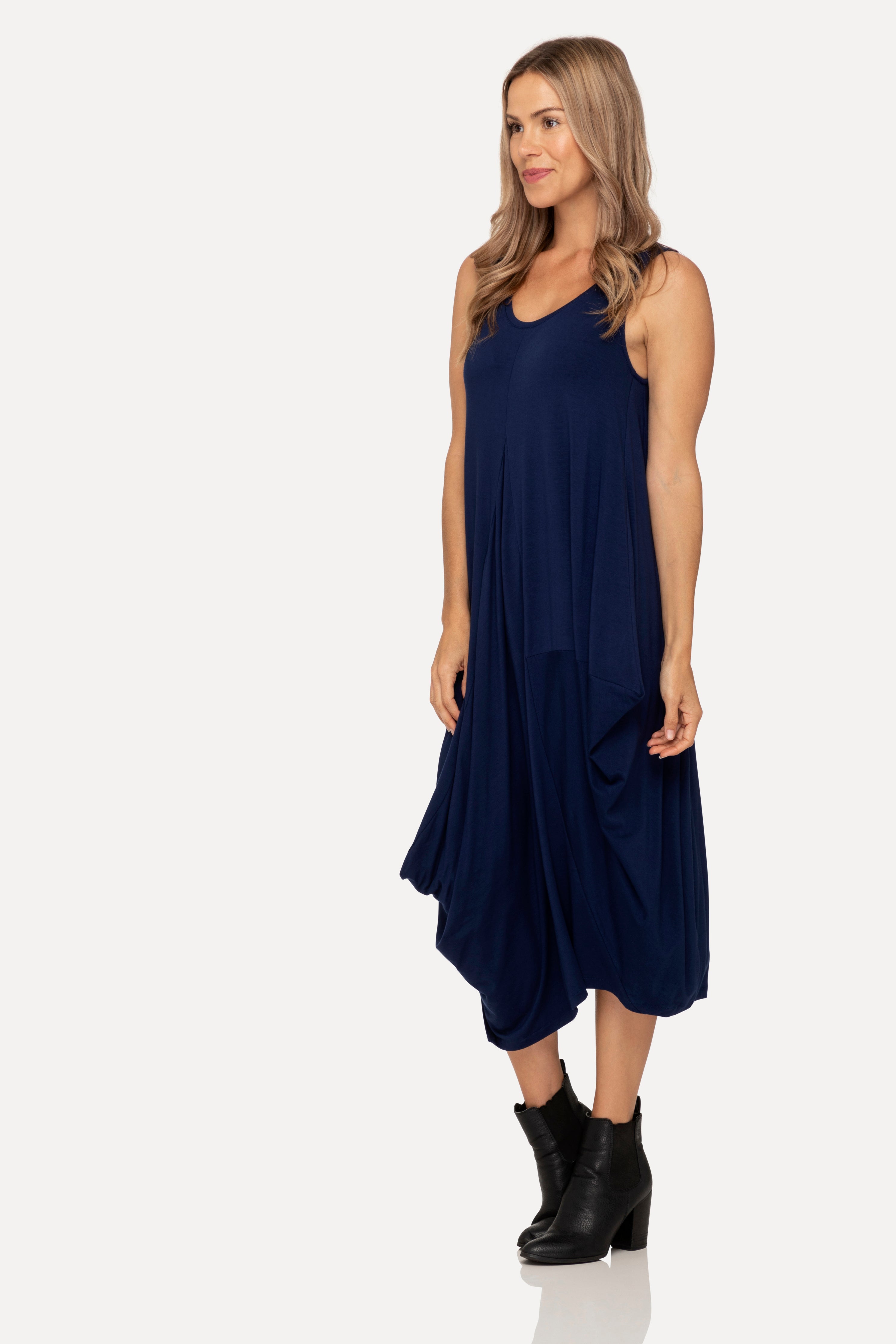 Mila Asymmetrical Drape Dress Tamea Mila Asymmetrical Drape Dress Tamea